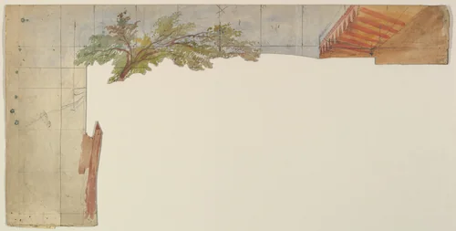 Design for a Stage Set by Eugène Cicéri, drawing, 1830-1890