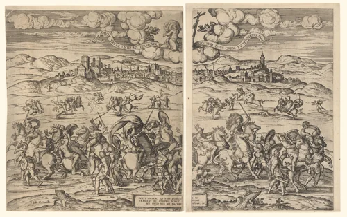 Bekering van Paulus by Pieter van der Borcht, print, 1545-1608