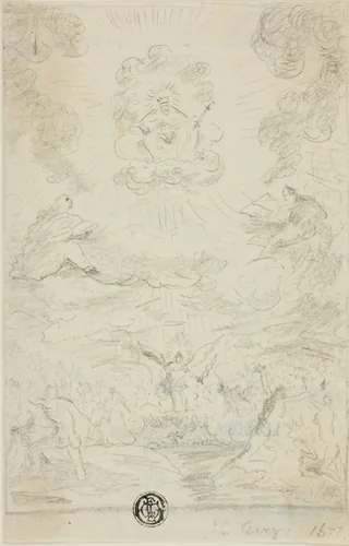 Last Judgment by Johan Wirz, drawing, 1677-1709