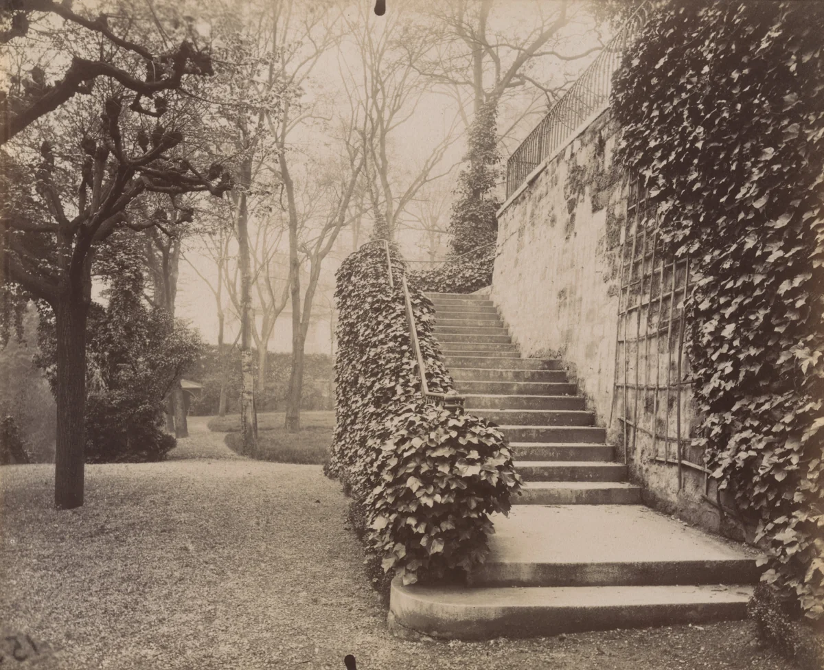 Parc Delessert, 32 Quai de Passy by Eugène Atget, photograph, 1914