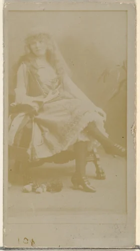 [Seated actress], from the Actors and Actresses series (N145-8) issued by Duke Sons & Co. to promote Duke Cigarettes by W. Duke, Sons & Co., photograph, 1890-1895