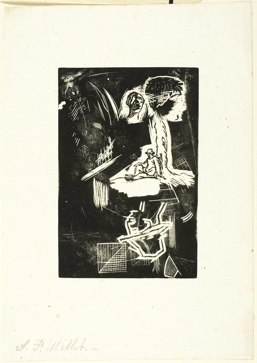 Sketches by Jean-François Millet, print, 1863-1875