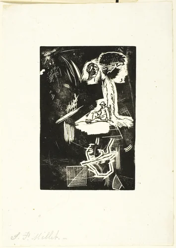 Sketches by Jean-François Millet, print, 1863-1875