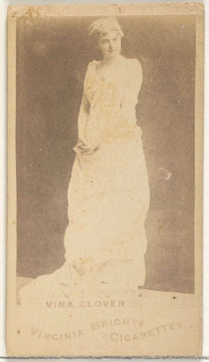 Vina Glover, from the Actors and Actresses series (N45, Type 1) for Virginia Brights Cigarettes by Allen & Ginter, photograph, 1885-1891