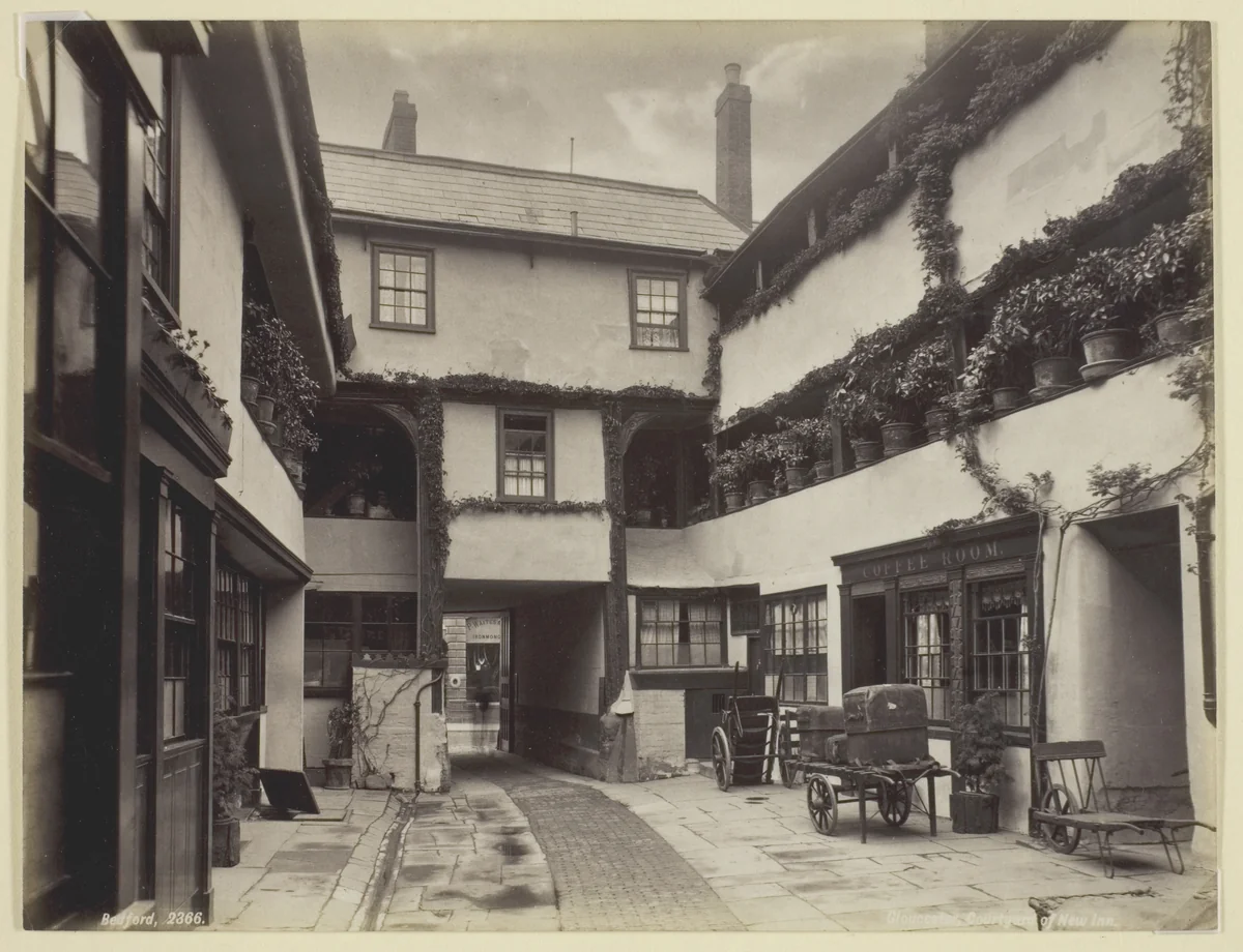 Gloucester, Courtyard of New Inn by Francis Bedford, photograph, 1860-1894