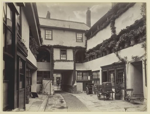 Gloucester, Courtyard of New Inn by Francis Bedford, photograph, 1860-1894