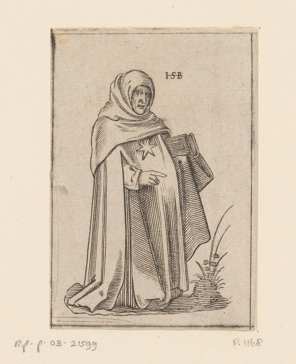 Monnik van de orde van de Ster by anonymous, print, 1526