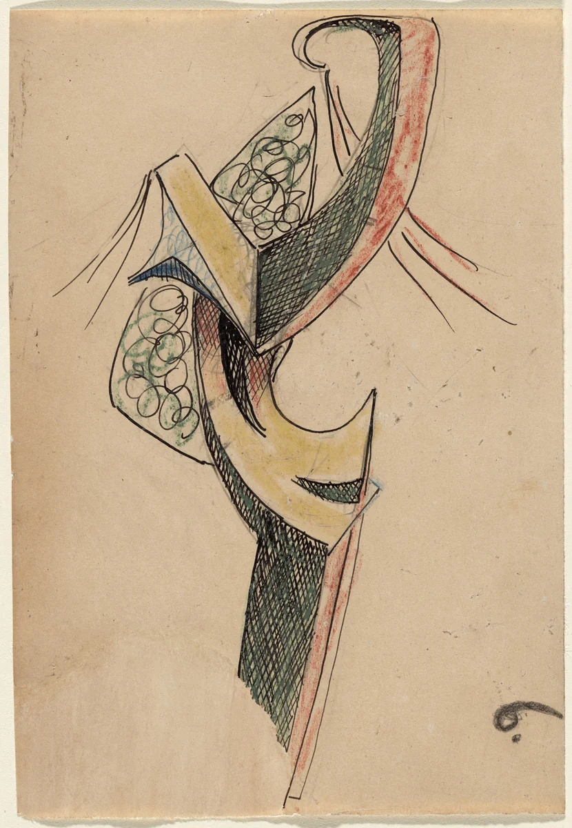 Study for Woman Combing Her Hair by Julio González, drawing, 1936
