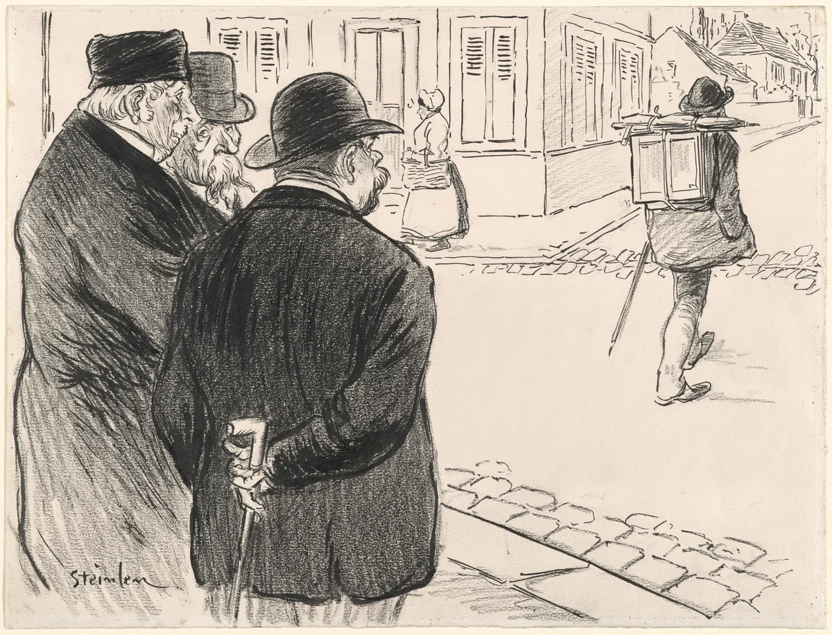 He Acts Like a Painter by Théophile Alexandre Steinlen, drawing, 1859-1923