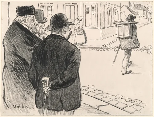 He Acts Like a Painter by Théophile Alexandre Steinlen, drawing, 1859-1923