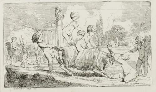 Children Playing by Charles-François Hutin, print, 1764