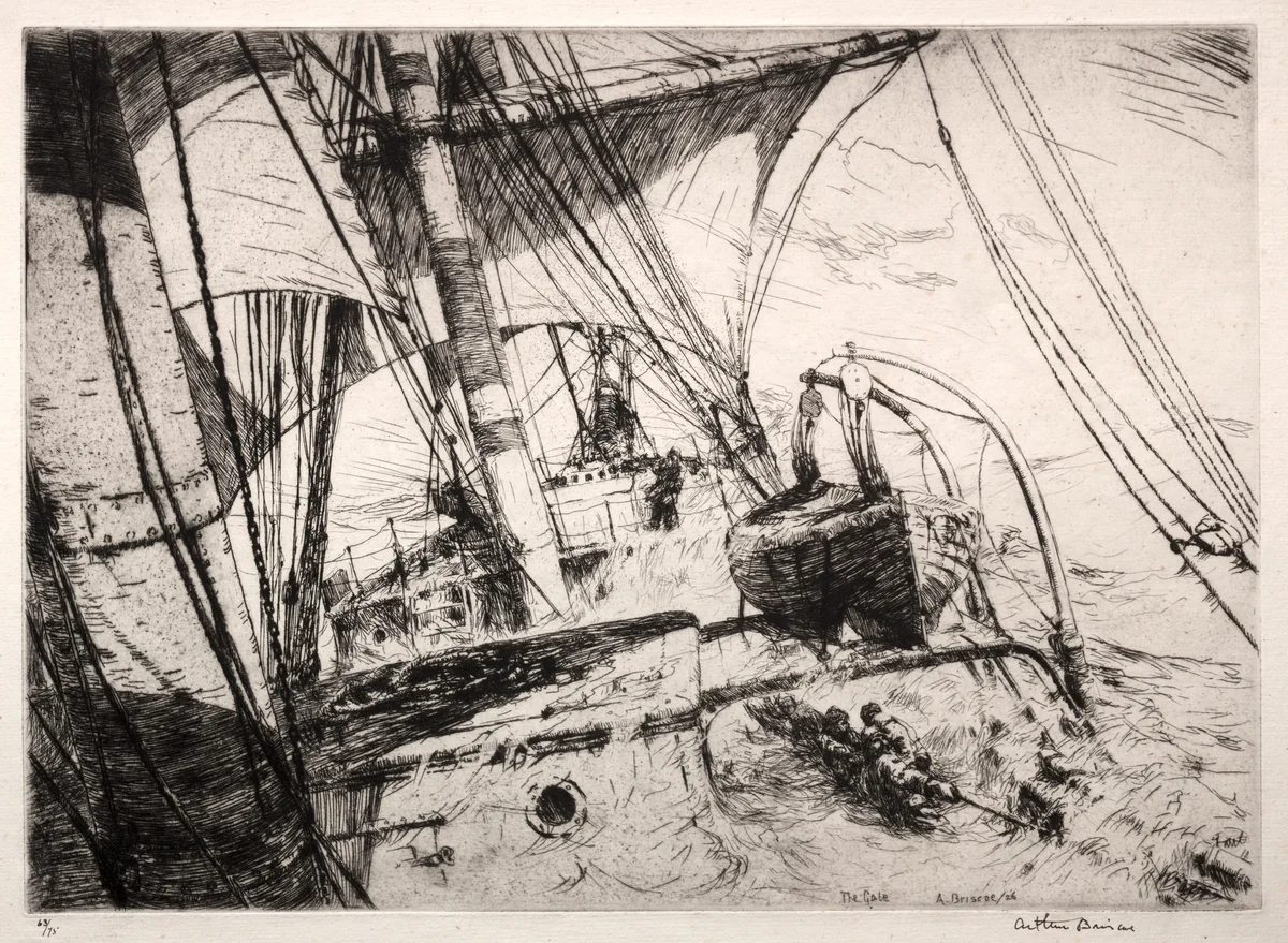 The Gale by Arthur John Trevor Briscoe, print, 1926