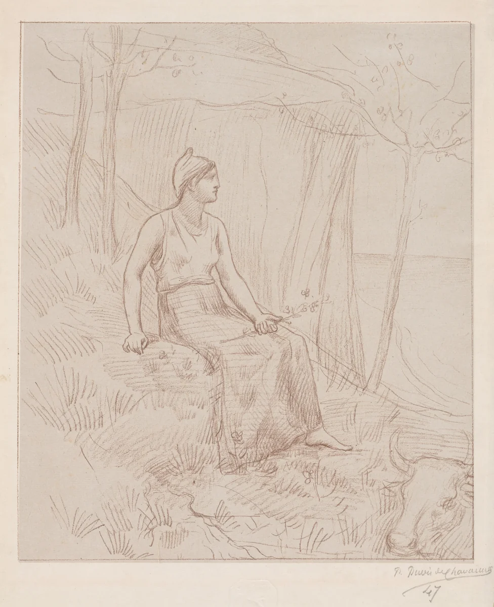 Normandy by Pierre Puvis de Chavannes, print, 1893