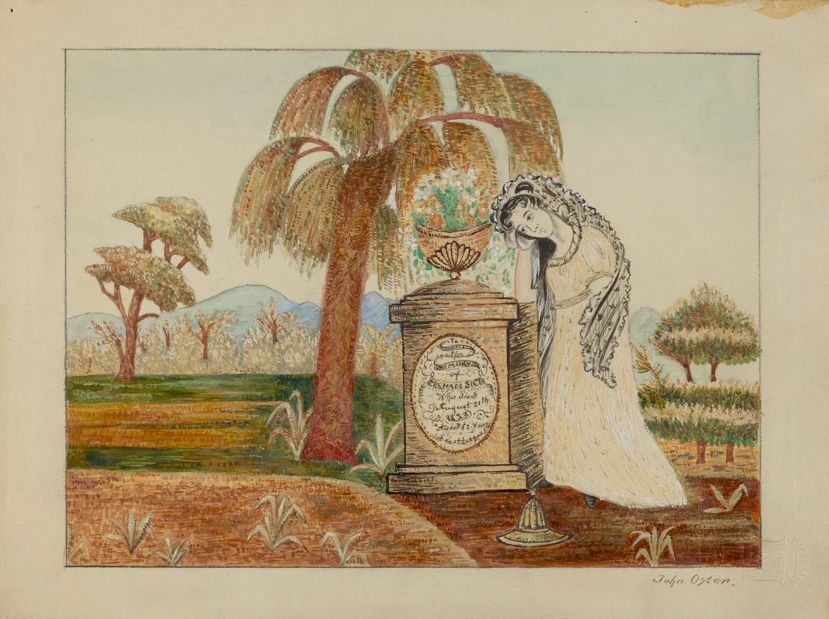 Embroidered Picture by John Oster, index of american design, 1936