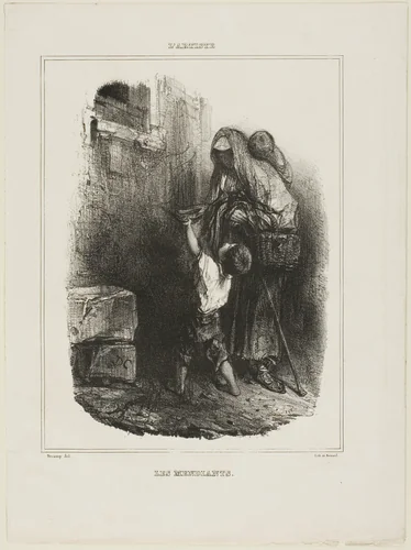 Beggars by Alexandre-Gabriel Decamps, print, 1834