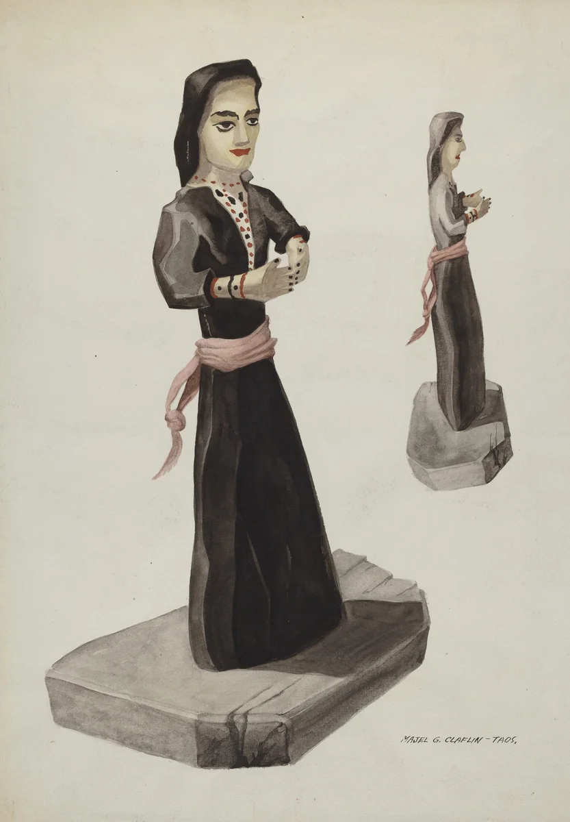 Bulto, Santa Rita by Majel G. Claflin, index of american design, 1937