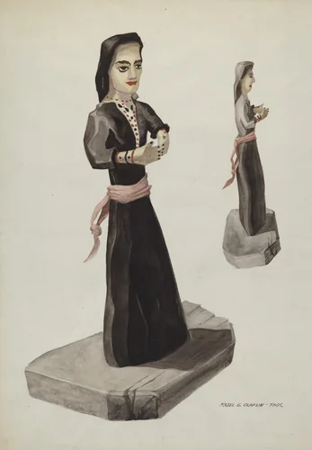 Bulto, Santa Rita by Majel G. Claflin, index of american design, 1937