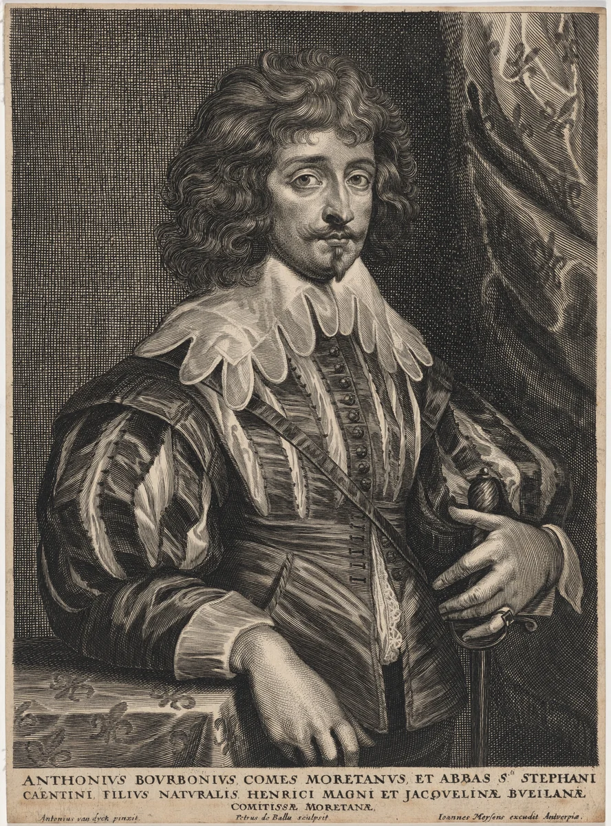 Anthony Bourbon, Count Mouretan by Pieter de Bailliu
Sir Anthony van Dyck, print, 1613-1660