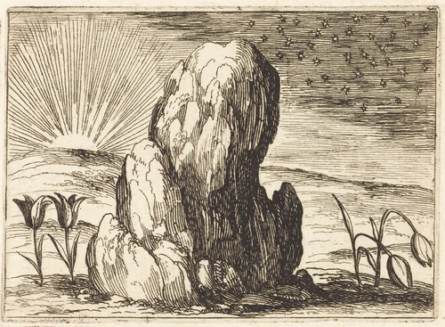 The Tulips and the Sun by Jacques Callot, print, 1628