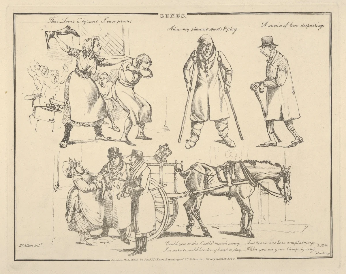 Songs: "That Love's a Tyrant I can prove..." by Henry Thomas Alken, print, 1822