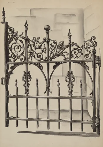 Iron Gate by Natalie Simon, index of american design, 1936