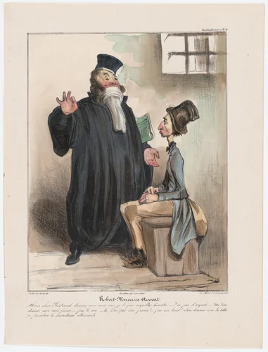 Plate 9: Robert Macaire, barrister, from 'Caricaturana,' published in Les Robert Macaires by Honoré Daumier, print, 1838