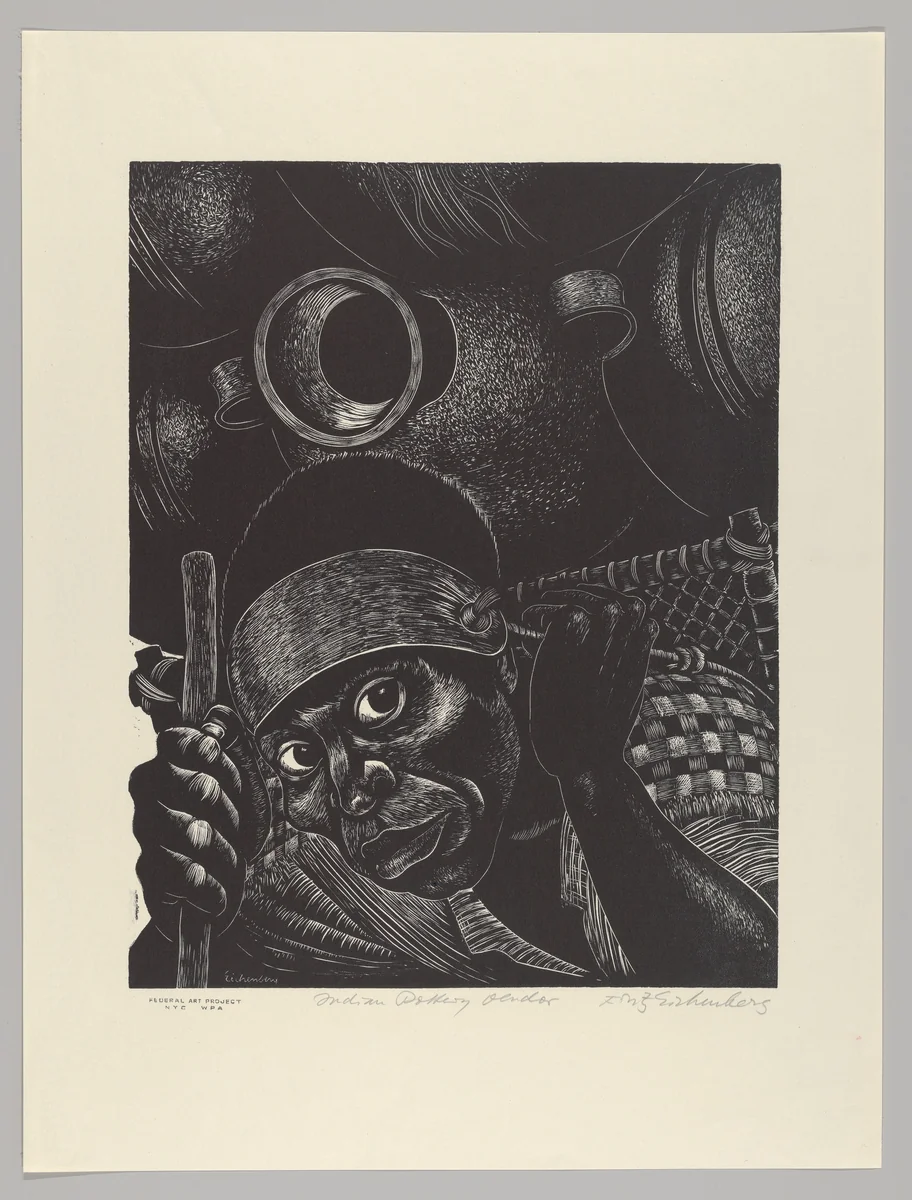 Indian Pottery Vendor by Fritz Eichenberg, print, 1935-1943
