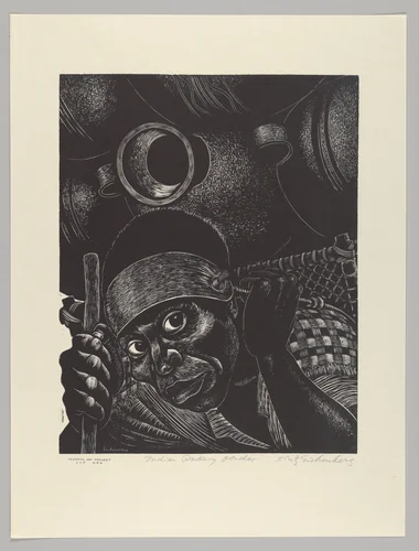 Indian Pottery Vendor by Fritz Eichenberg, print, 1935-1943