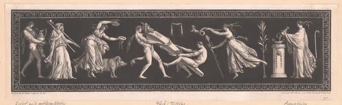Frieze with Antique Motifs by Louise Pithoud, print, 1786-1796