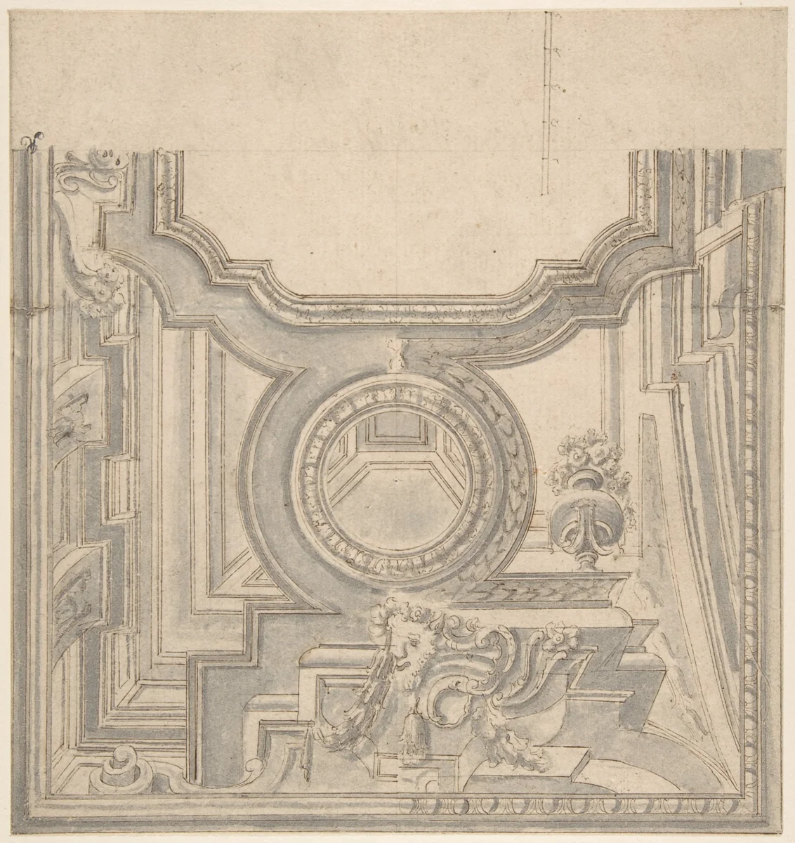 Design for a Ceiling by anonymous, drawing, 1700-1800