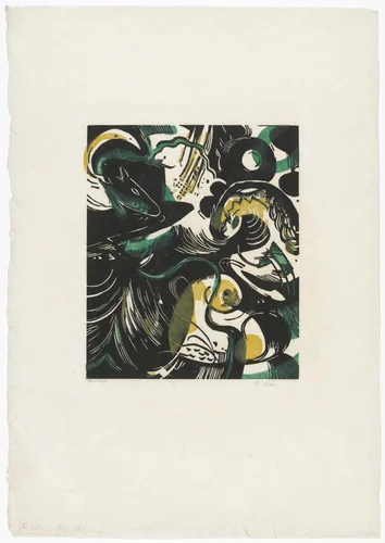 Genesis II (Schöpfungsgeschichte II) from The First Portfolio (Die erste Mappe) by Franz Marc, print, 1914