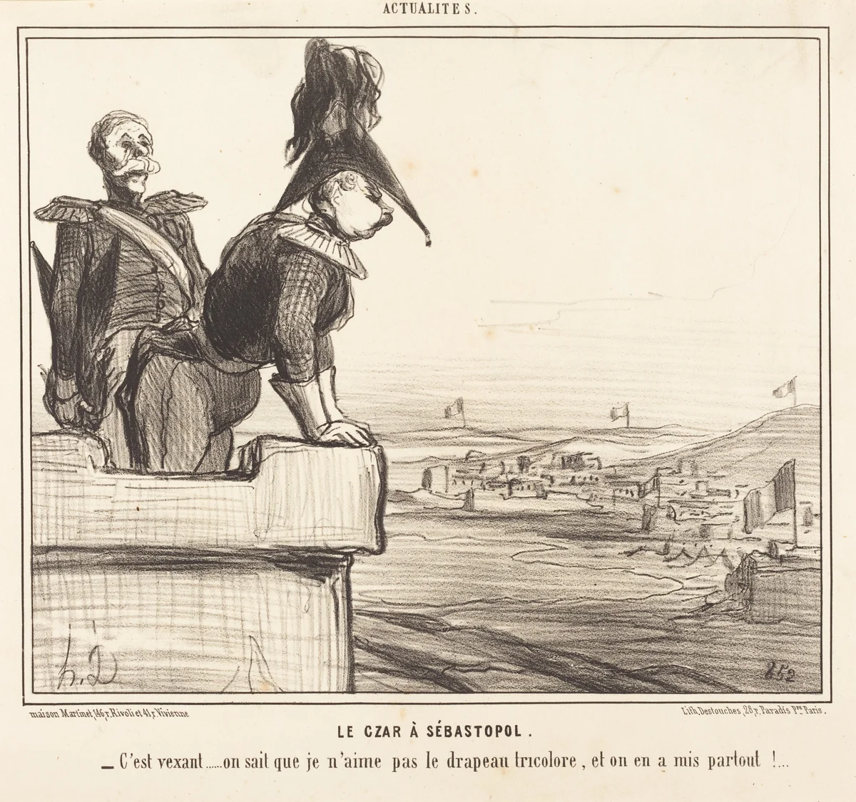 Le Czar a Sébastopol by Honoré Daumier, print, 1855