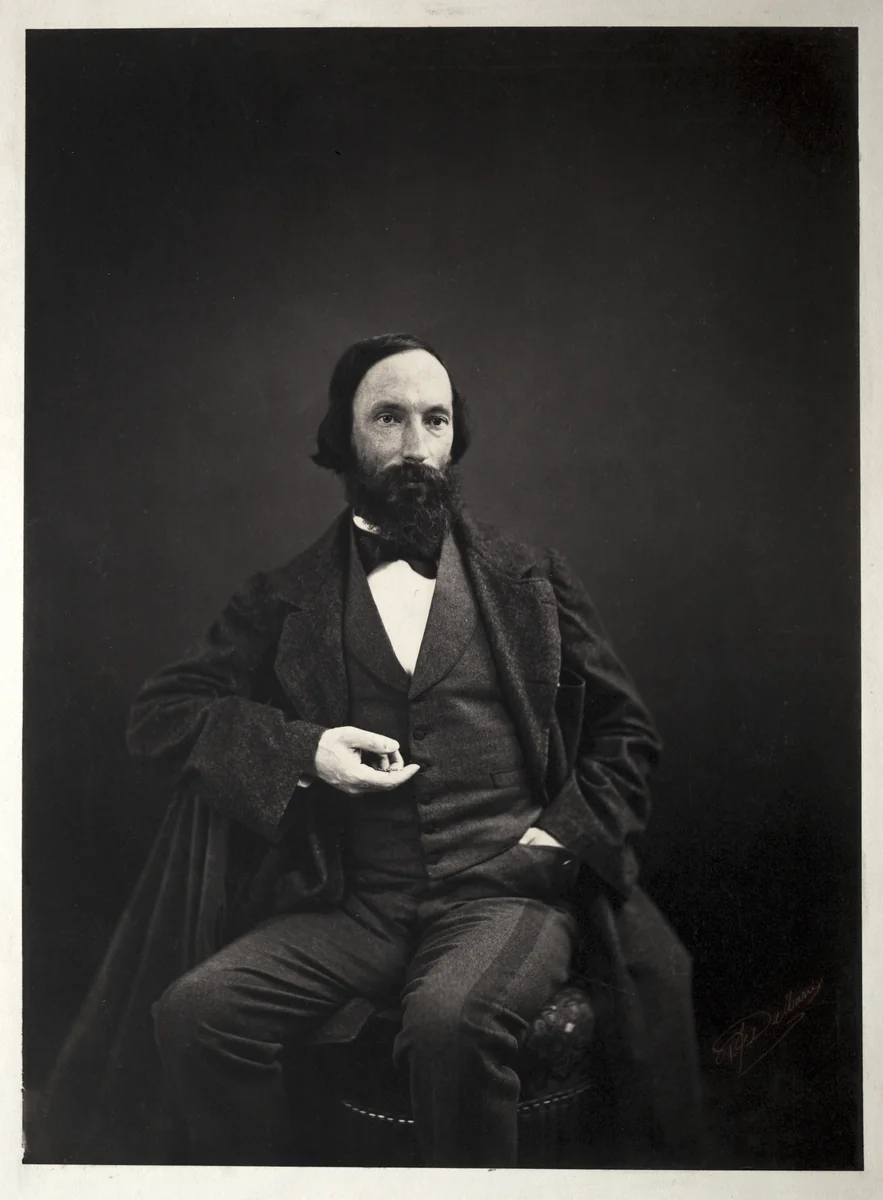 Auguste Vacquerie by Pierre Jean Delbarre, photograph, 1855-1865