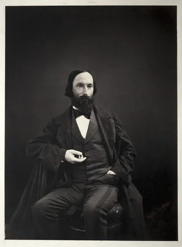 Auguste Vacquerie by Pierre Jean Delbarre, photograph, 1855-1865