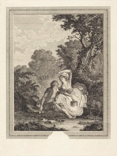 Les sabots by Jacques Couché; Nicolas Lavreince, print, 1784