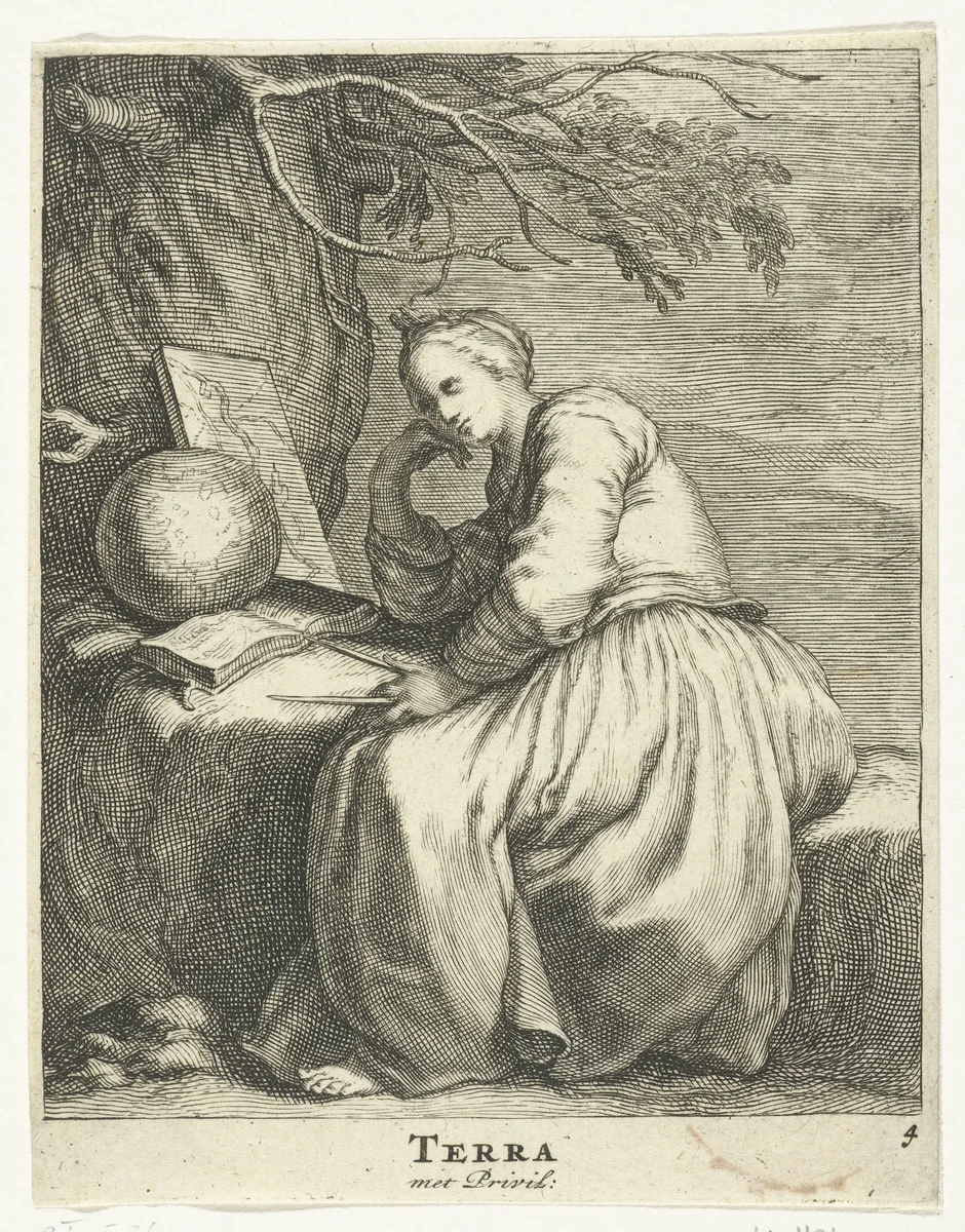 Aarde by Frederick Bloemaert, print, 1632-1670