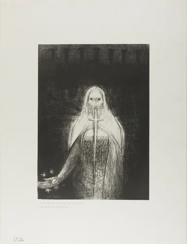 And He Had in His Right Hand Seven Stars; and Out of His Mouth Went a Sharp Two-Edged Sword, plate 1 of 12 by Odilon Redon, print, 1899