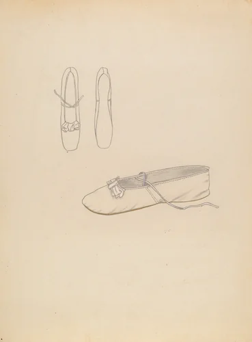 Slipper by Margaret Concha, index of american design, 1936