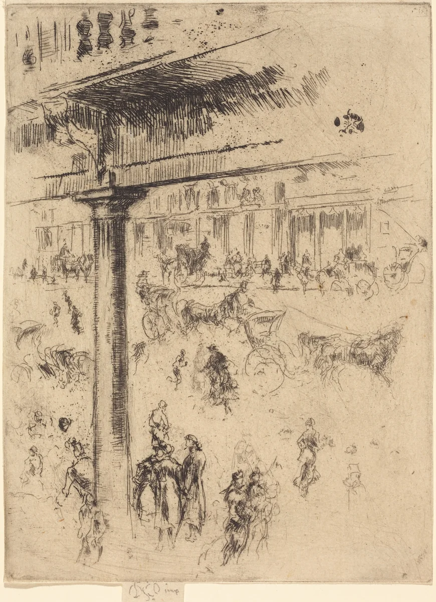 Regent's Quadrant by James McNeill Whistler, print, 1880-1881