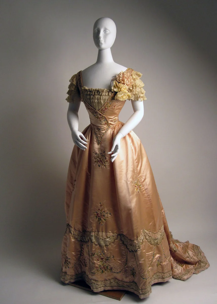 Evening ensemble by Jeanne Hallée, artwork, 1897-1898