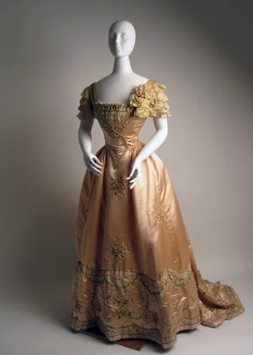 Evening ensemble by Jeanne Hallée, artwork, 1897-1898