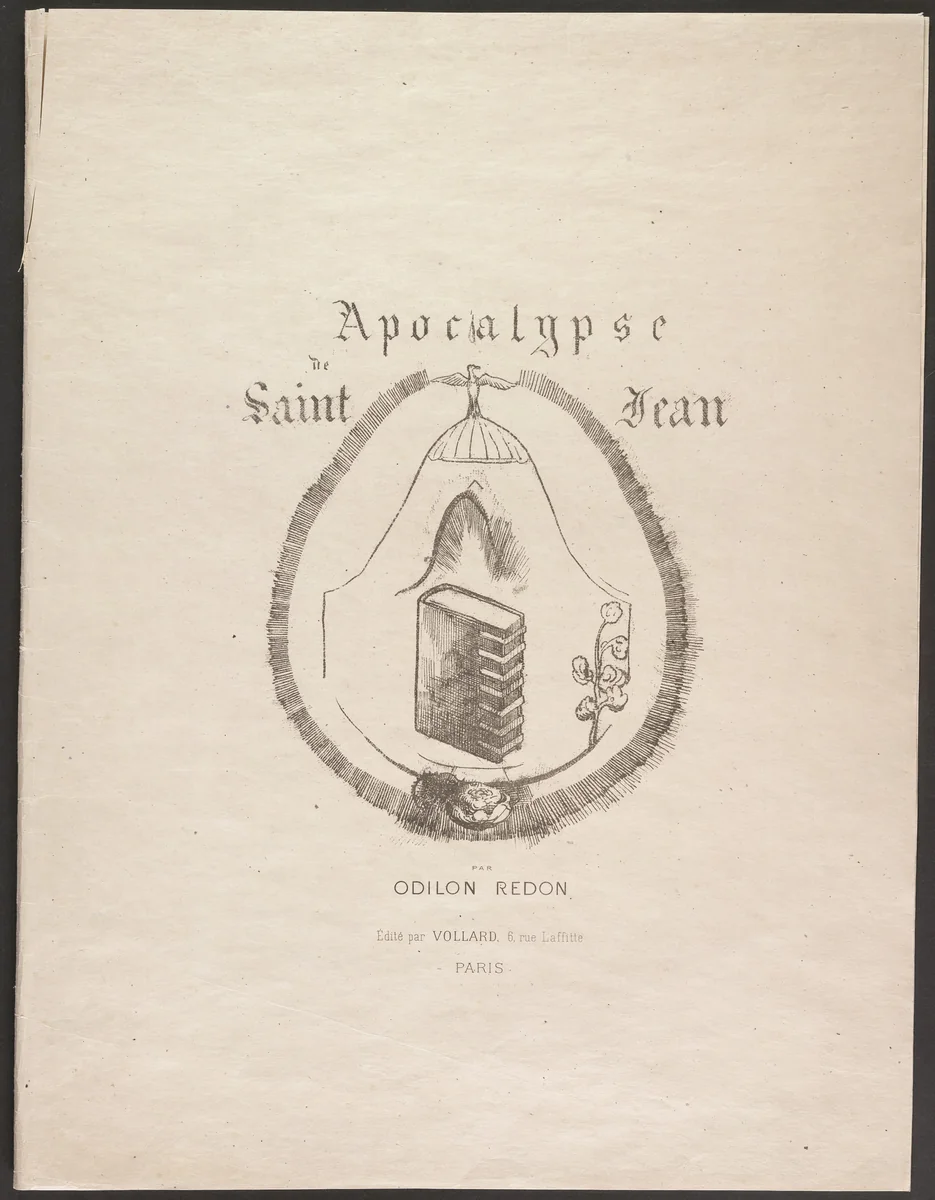 Cover for Apocalypse of Saint John (Apocalypse de Saint-Jean) by Odilon Redon, print, 1899