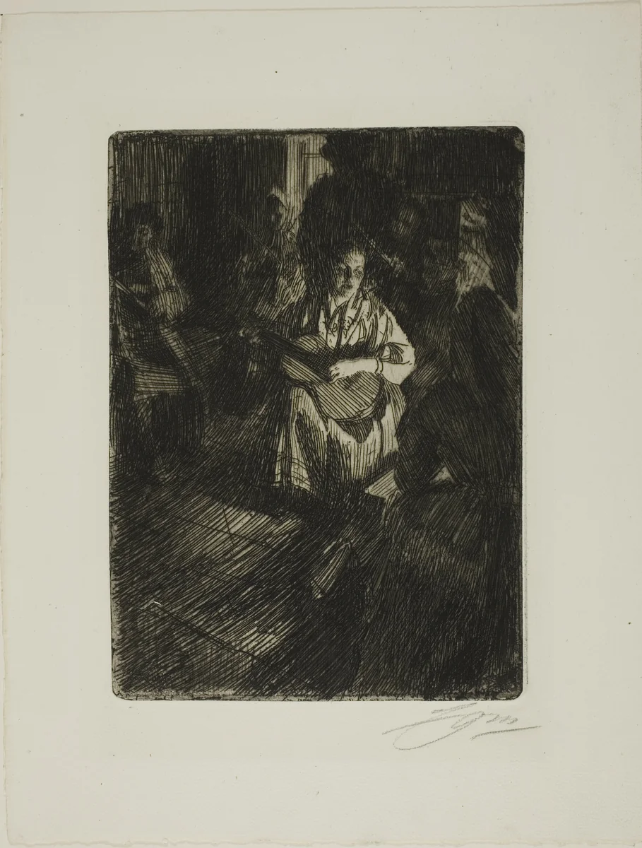 Musique en Famille by Anders Zorn, print, 1905