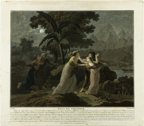 The Departure, plate 4 from Paul et Virginie by Charles Melchior Descourtis, print, 1795
