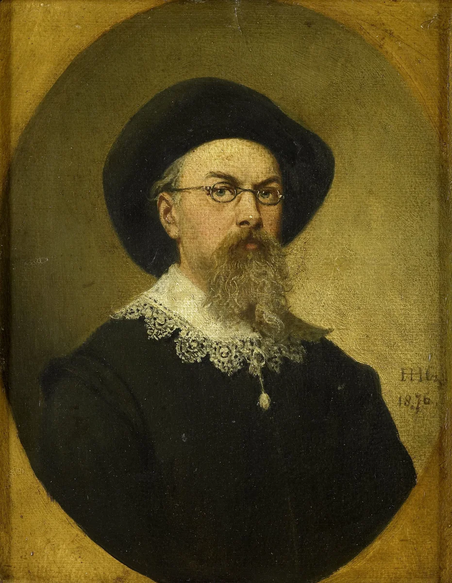 Self Portrait by Hendrik Hollander, painting, 1876