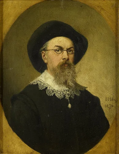 Self Portrait by Hendrik Hollander, painting, 1876