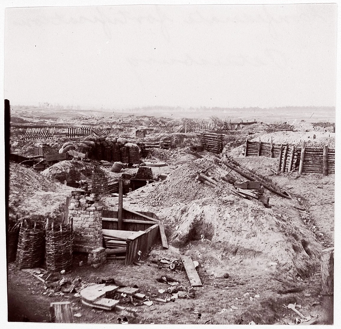 Confederate Fortifications, Petersburg by Timothy O'Sullivan, photograph, 1864