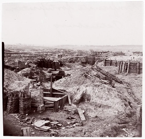 Confederate Fortifications, Petersburg by Timothy O'Sullivan, photograph, 1864