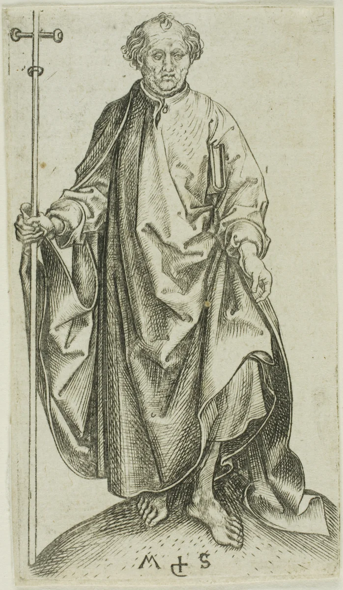 St. Philip, from Apostles by Martin Schongauer, print, 1450-1491