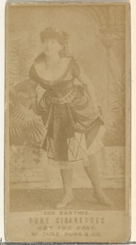 Card Number 559, Miss Bartine, from the Actors and Actresses series (N145-7) issued by Duke Sons & Co. to promote Duke Cigarettes by W. Duke, Sons & Co., photograph, 1880-1889